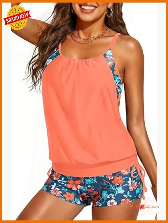 Other - Tankini Swimsuits for Women - 2 Piece Tummy Control with Shorts Modest